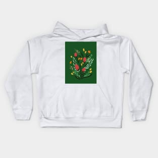 Buds in Green Kids Hoodie